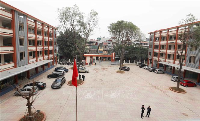 Trong ảnh: Dự kiến trường sẽ triển khai công tác dạy học, đón học sinh tới trường vào ngày thứ hai (1/2). Ảnh: Thanh Tùng - TTXVN