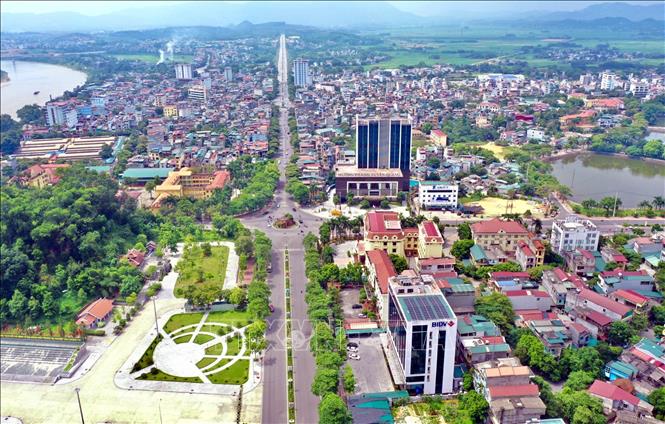 Một góc thành phố Tuyên Quang nhìn từ trên cao. Ảnh TTXVN phát