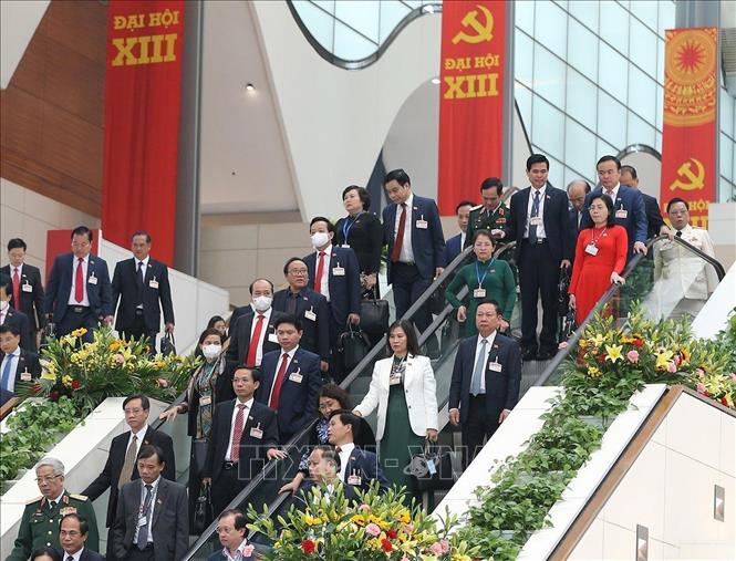 Tham dự Đại hội XIII có 1.587 đại biểu chính thức, đại diện cho gần 5,2 triệu đảng viên trên cả nước. Ảnh: TTXVN