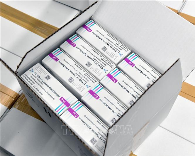 Trong ảnh: Vaccine ngừa COVID-19 do hãng dược phẩm của Anh AstraZeneca và Đại học Oxford đồng phát triển. Ảnh: AFP/TTXVN