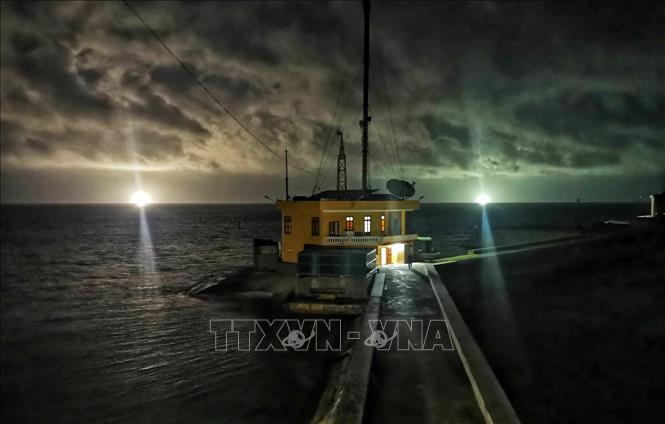 Photo: Da Lon A island at night. VNA Photo: Thành Đạt