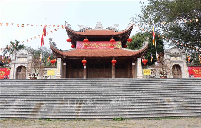 Trong ảnh: Chùa Lim đóng cửa, chấp hành nghiêm các quy định về phòng, chống dịch bệnh COVID-19.  Ảnh: Thái Hùng- TTXVN