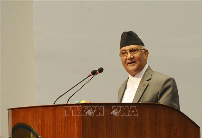Trong ảnh (tư liệu): Thủ tướng Nepal K.P. Sharma Oli phát biểu trước Quốc hội ở thủ đô Kathmandu ngày 24/7/2016. Ảnh: AFP/TTXVN 