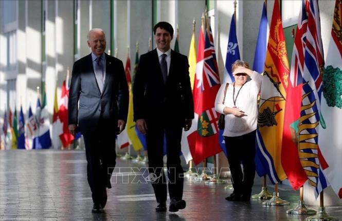 Trong ảnh (tư liệu): Ông Joe Biden khi đảm đương chức Phó Tổng thống Mỹ trong cuộc gặp với Thủ tướng Canada Justin Trudeau tại Ottawa năm 2016. Ảnh: Reuters/TTXVN