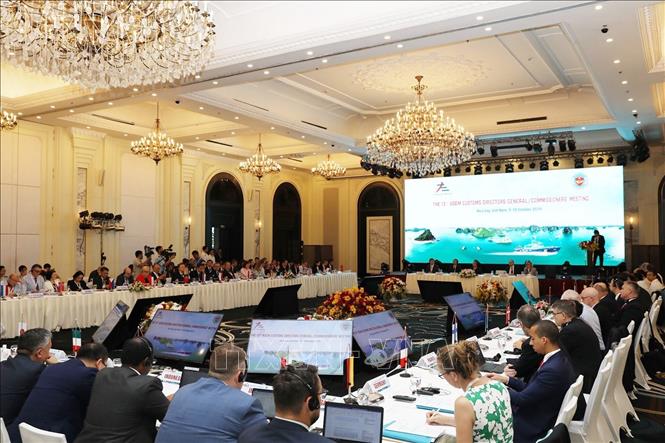 Ngày 9 - 10/10/2019, tại TP Hạ Long (Quảng Ninh) diễn ra Hội nghị Tổng cục trưởng Hải quan Diễn đàn hợp tác Á – Âu (ASEM) lần thứ 13. Ảnh: Phạm Hậu – TTXVN