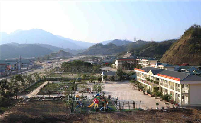 Trong ảnh: Một góc thị trấn Nậm Nhùn, huyện Nậm Nhùn, tỉnh Lai Châu. Ảnh: Nguyễn Oanh-TTXVN