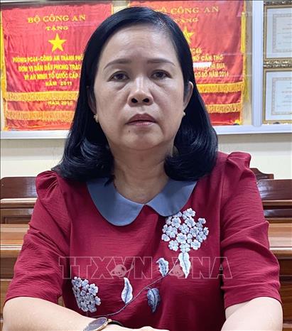 Bùi Thị Lệ Phi, nguyên Giám đốc Sở Y tế Cần Thơ. Ảnh: TTXVN phát