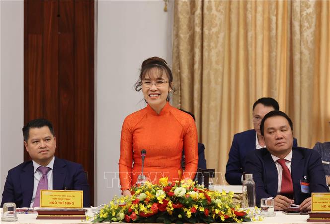 Trong ảnh: Bà Nguyễn Phương Thảo, Tổng giám đốc Công ty Cổ phần hàng không Vietjet phát biểu. Ảnh: Thống Nhất - TTXVN

