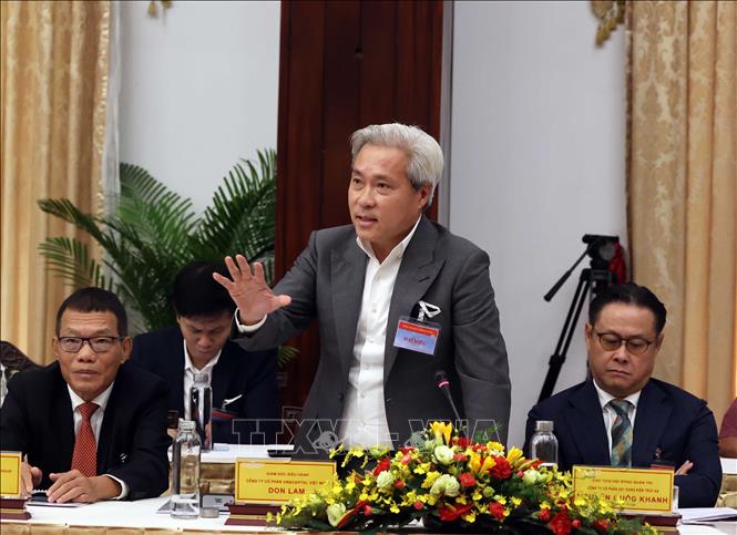 Trong ảnh: Ông Don Lam , Giám đốc điều hành Công ty cổ phần Vinacapital Việt Nam phát biểu. Ảnh: Thống Nhất - TTXVN
