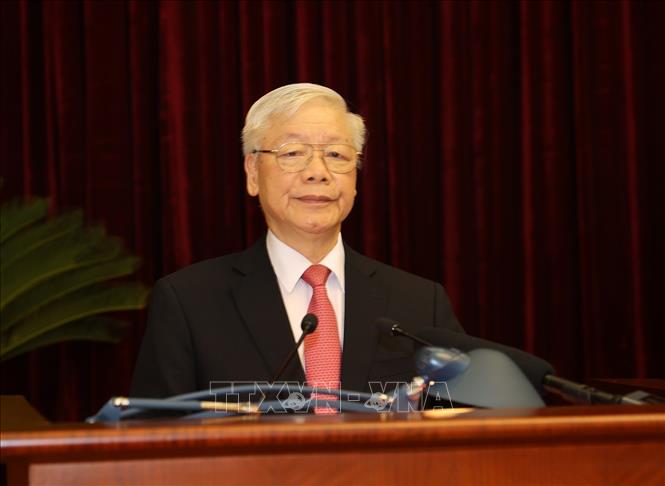 Trong ảnh: Tổng Bí thư, Chủ tịch nước Nguyễn Phú Trọng phát biểu khai mạc Hội nghị. Ảnh: Trí Dũng –TTXVN