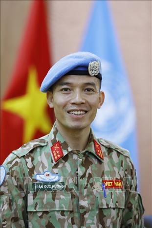 Photo: Lieut. Col Tran Duc Huong at the ceremony. VNA Photo: Dương Giang 