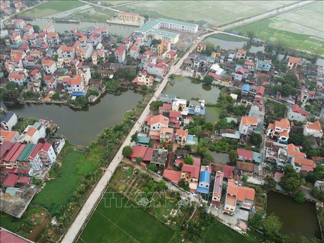 Trong ảnh: Diện mạo xã nông thôn mới Hoa Sơn, huyện Ứng Hòa (Hà Nội). Ảnh: Vũ Sinh – TTXVN