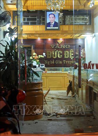 Trong ảnh: Hiện trường vụ việc. Ảnh: An Đăng - TTXVN