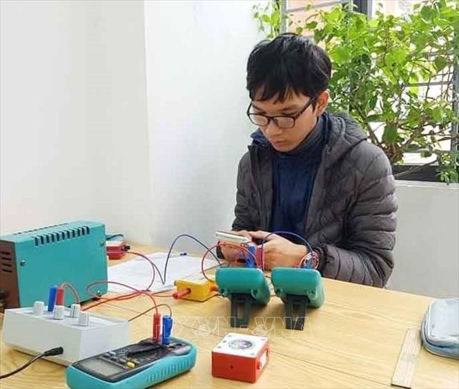 Trong ảnh: Nguyễn Mạnh Quân - Gương mặt trẻ tiêu biểu của Thủ đô năm 2020. Ảnh: Do nhân vật cung cấp - TTXVN phát