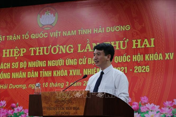 Báº§u Cá»­ Ä'bqh Va HÄ'nd Cac Cáº¥p Nhiá»‡m Ká»³ 2021 2026 Háº£i DÆ°Æ¡ng Láº­p Danh Sach 18 NgÆ°á»i á»©ng Cá»­ Ä'áº¡i Biá»ƒu Quá»'c Há»™i Khoa Xv áº£nh Thá»i Sá»± Trong NÆ°á»›c