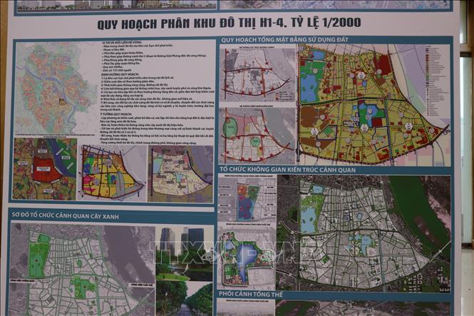 Trong ảnh: Phối cảnh quy hoạch phân khu tỷ lệ 1/2000 của 4 quận nội đô lịch sử Hà Nội. Ảnh Mạnh Khánh-TTXVN