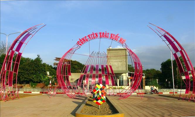 Trong ảnh: Công viên đang trong quá trình hoàn thiện. Ảnh: K GỬIH -TTXVN