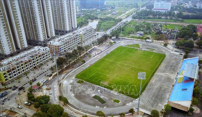 Trong ảnh: Toàn cảnh Trung tâm Văn hóa, Thông tin và Thể thao huyện Thanh Trì. Ảnh: Thành Đạt - TTXVN