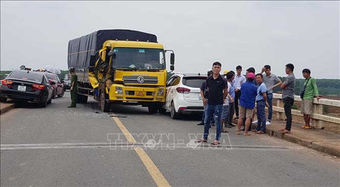 Trong ảnh: Hiện trường vụ tai nạn. Ảnh: TTXVN phát
