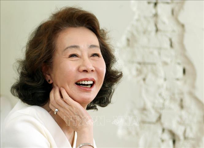 Trong ảnh: Nữ diễn viên Hàn Quốc Youn Yuh-jung. Ảnh: Yonhap/ TTXVN