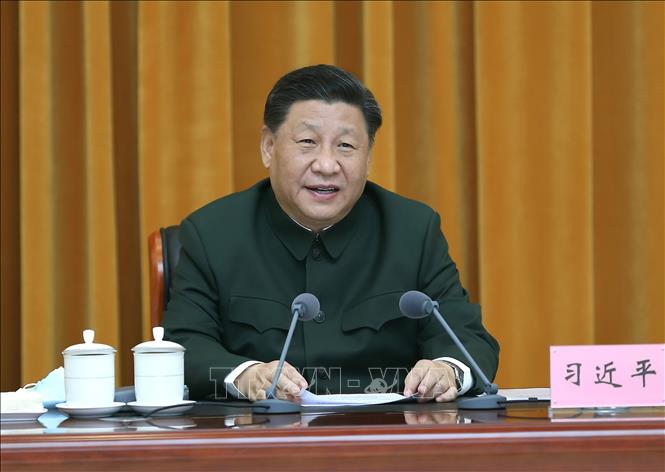 Trong ảnh: Chủ tịch Trung Quốc Tập Cận Bình phát biểu tại tỉnh Phúc Kiến, ngày 24/3/2021. Ảnh; THX/TTXVN