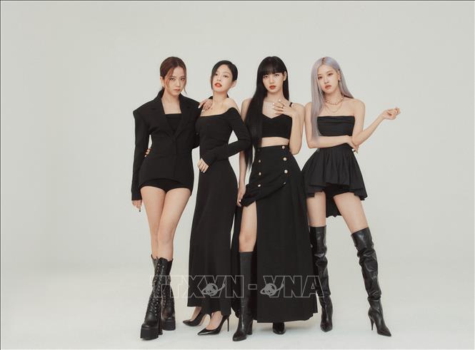 Trong ảnh: Các thành viên nhóm nhạc nữ BLACKPINK. Ảnh: Yonhap/ TTXVN