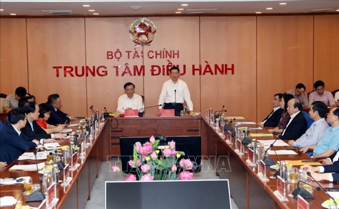 Trong ảnh: Đồng chí Hồ Đức Phớc, Ủy viên Trung ương Đảng, Bộ trưởng Bộ Tài chính phát biểu. Ảnh: Phạm Hậu – TTXVN

