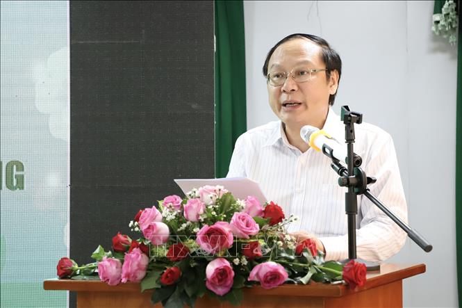 Trong ảnh: Thứ trưởng Bộ Tài nguyên và Môi trường Lê Công Thành phát biểu tại hội thảo. Ảnh: Hồng Giang - TTXVN.