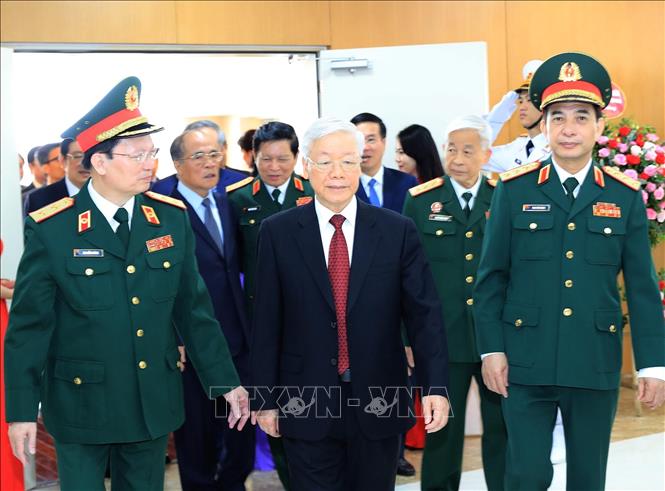 Tổng Bí thư Nguyễn Phú Trọng tới dự Lễ kỷ niệm. Ảnh: Trọng Đức-TTXVN