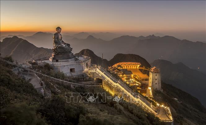 Photo: The Great Amitabha Buddha statue in Sun World Fansipan Legend in Sapa. VNA Photo: Quốc Khánh