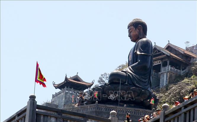 Photo: The Great Amitabha Buddha statue in Sun World Fansipan Legend in Sapa. VNA Photo: Quốc Khánh