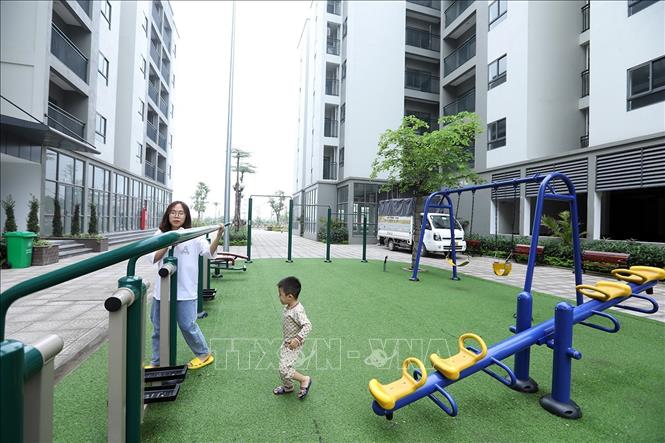 Trong ảnh: Khu vui chơi giải trí và tập luyện thể thao trong Dự án CT-08. Ảnh: Phan Tuấn Anh - TTXVN