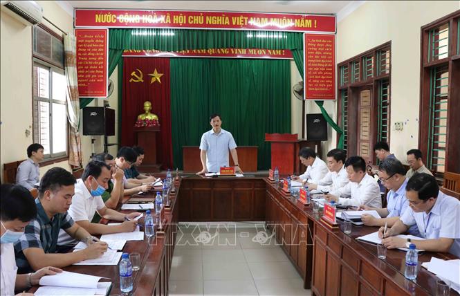 Trong ảnh: Phó Chủ tịch Thường trực UBND tỉnh Bắc Ninh Vương Quốc Tuấn phát biểu tại buổi làm việc. Ảnh: Đinh Văn Nhiều- TTXVN