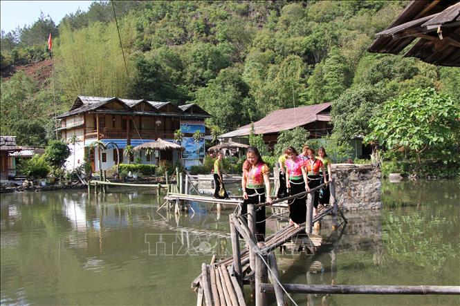 Một mô hình du lịch cộng đồng tại xã Ngọc Chiến, huyện Mường La, tỉnh Sơn La. Ảnh: Nguyễn Cường - TTXVN 