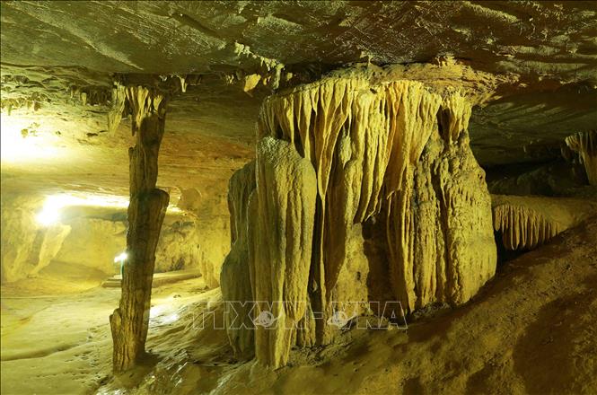Trong ảnh: Động Ngườm Ngao có nhiều nhũ đá và măng đá với các hình dạng phong phú đa dạng, là một trong những hang động đẹp nổi tiếng tại Việt Nam. Ảnh: Vũ Sinh – TTXVN