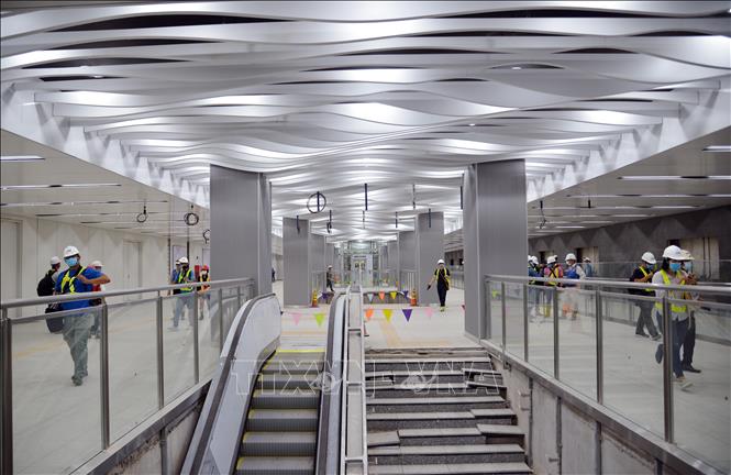 Photo: Construction of Ba Son station will be fulfilled by the end of May. VNA Photo: Tiến Lực