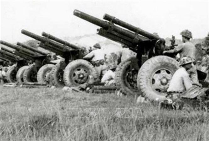 Tuy còn non trẻ, nhưng lực lượng pháo binh đã góp phần vô cùng quan trọng vào chiến thắng Điện Biên Phủ, đánh dấu sự trưởng thành vượt bậc của pháo binh Việt Nam. Ảnh: TTXVN