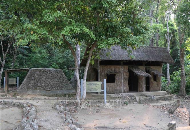 Photo: Shelters, trenches and huts of the command. VNA Photo: Xuân Tiến