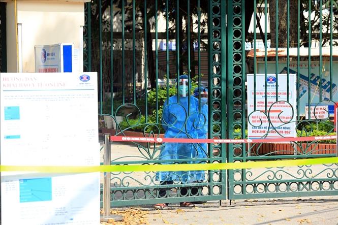 Photo: K Hospital's Tam Hiep facility put under lockdown. VNA Photo: Phan Tuấn Anh