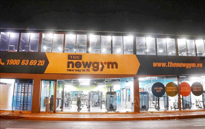 Trong ảnh: Cơ sở New Gym trên đường Điện Biên Phủ (Quận 3) đóng cửa theo quy định. Ảnh: Thu Hương - TTXVN