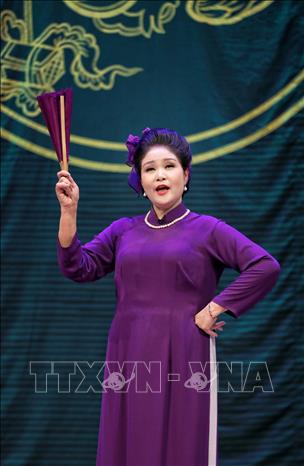 Trong ảnh: NSND Thanh Ngoan với vai diễn đầu tiên với nghệ thuật chèo trong vở 