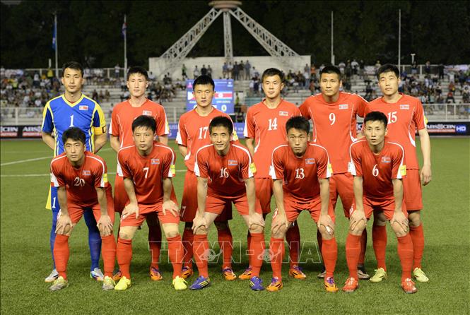 Trong ảnh (tư liệu): Đội tuyển Triều Tiên tại trận đấu vòng loại World Cup 2018 ở Manila, Philippines ngày 29/3/2016. Ảnh: AFP/TTXVN