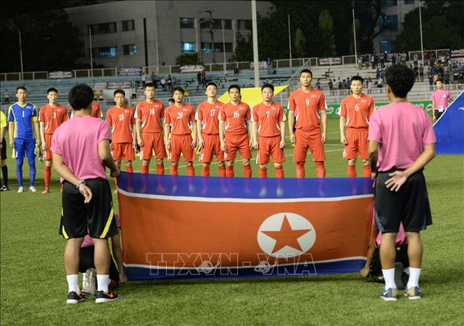 Trong ảnh (tư liệu): Đội tuyển Triều Tiên tại trận đấu vòng loại World Cup 2018 ở Manila, Philippines ngày 29/3/2016. Ảnh: AFP/TTXVN