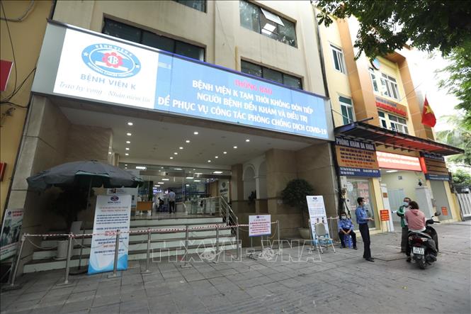 Trong ảnh: Bệnh viện K tại cơ sở Phan Chu Trinh đã tháo dỡ cách ly. Ảnh: Minh Quyết - TTXVN