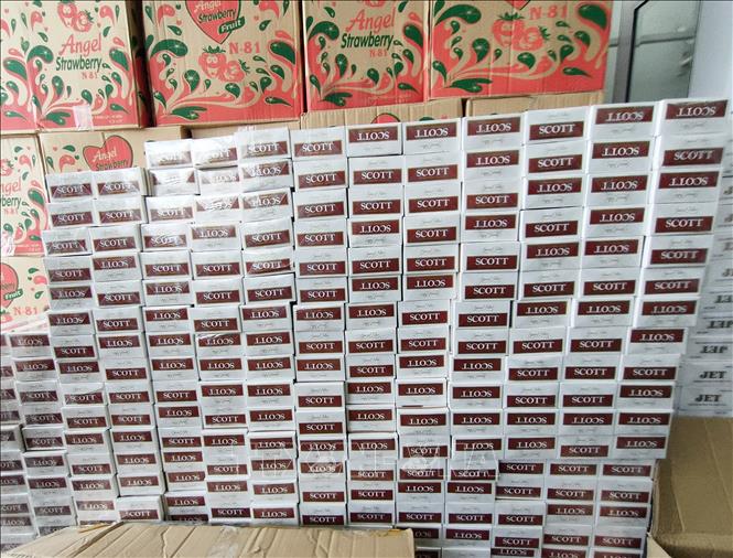 Tang vật bị lực lượng chức năng thu giữ. Ảnh: Chanh Đa-TTXVN
