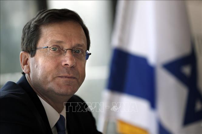 Trong ảnh: (tư liệu) Ông  Isaac Herzog tại một cuộc họp báo ở Jerusalem . Ảnh: AFP/TTXVN