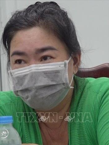 Trong ảnh: Đối tượng La Thị Hồng Yến bị tạm giữ hình sự điều tra về hành vi đánh bạc. Ảnh: TTXVN phát
