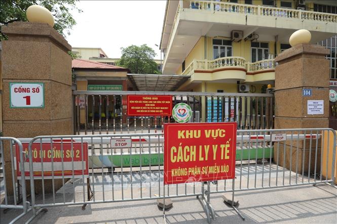 Bệnh viện Bắc Thăng Long tạm dừng tiếp nhận bệnh nhân. Ảnh: Minh Quyết - TTXVN