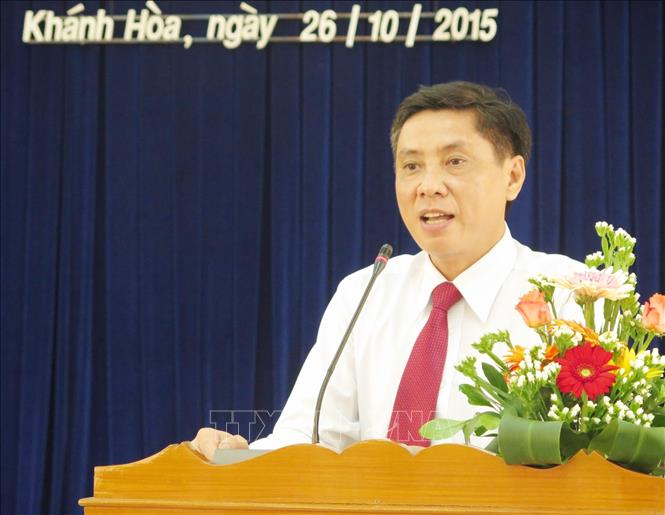 Ông Lê Đức Vinh, Chủ tịch Ủy ban nhân dân tỉnh Khánh Hòa khóa V, nhiệm kỳ 2011 – 2016. Ảnh: Tiên Minh - TTXVN