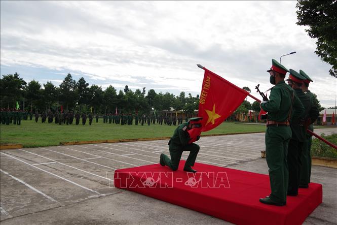 Trong ảnh: Chiến sĩ mới tuyên thệ. Ảnh: Hữu Chí – TTXVN
